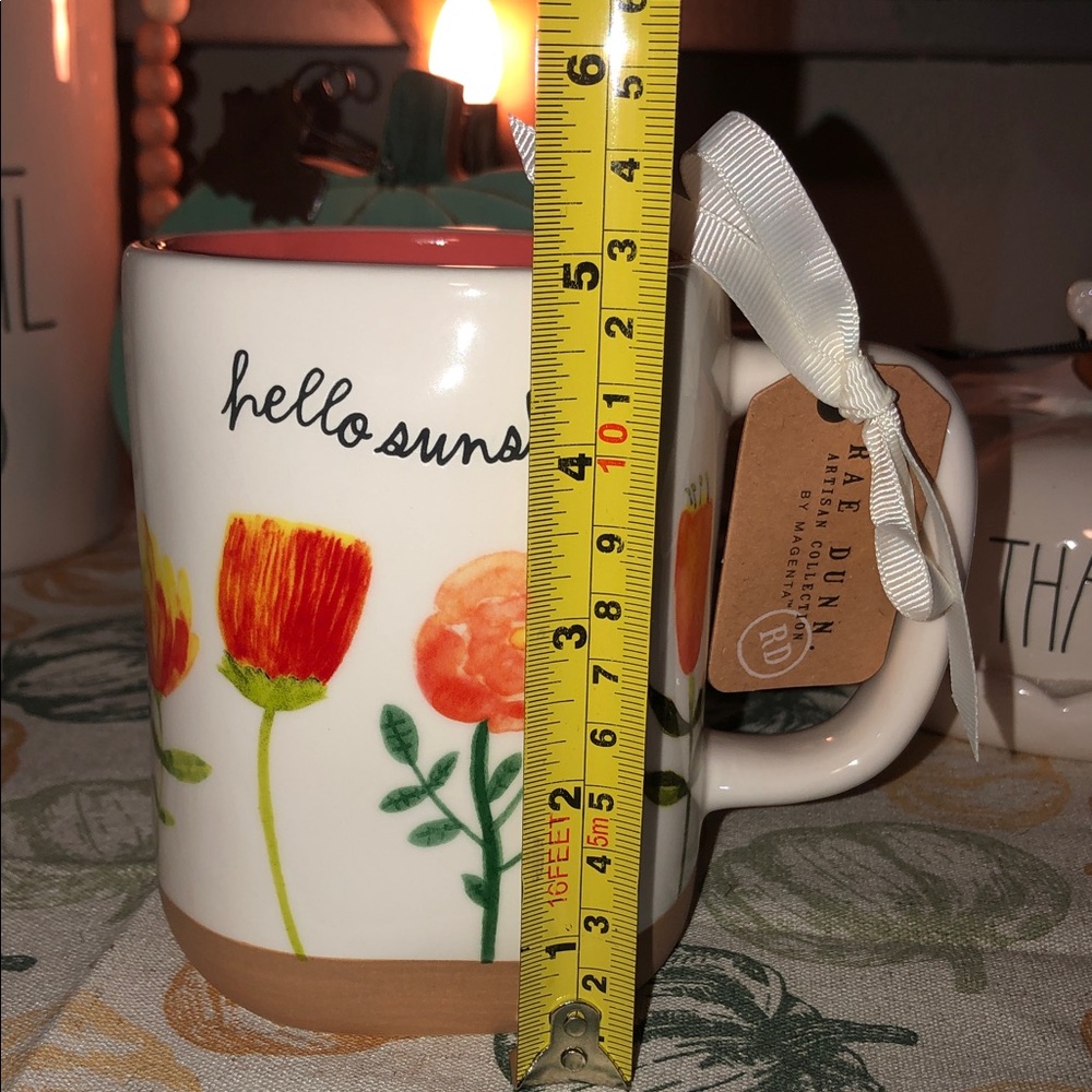 Rae Dunn HELLO SUNSHINE Mug Flowers & Unfinished Bottom - Picture 7 of 7